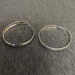 Vintage silver hoop earrings